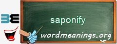 WordMeaning blackboard for saponify